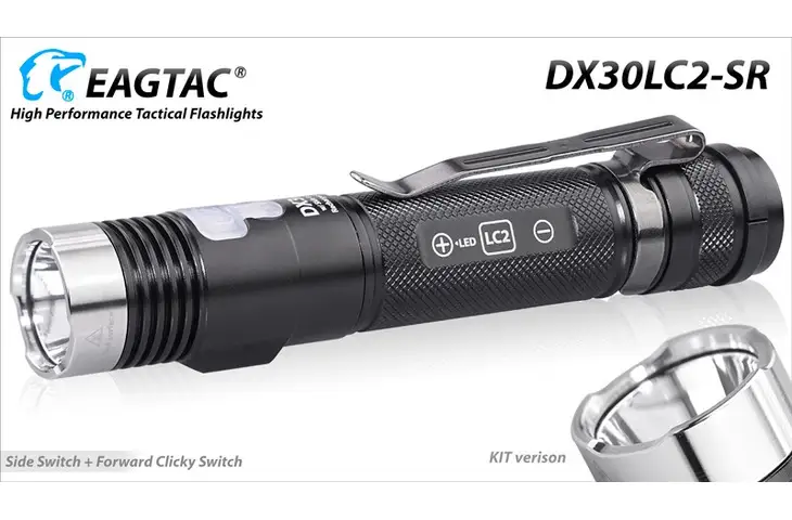 EAGTAC D Series DX30LC2-SR Side-LED Rechargeable LED Flashlight Kit w/ Free Shipping — 3 models - view 8